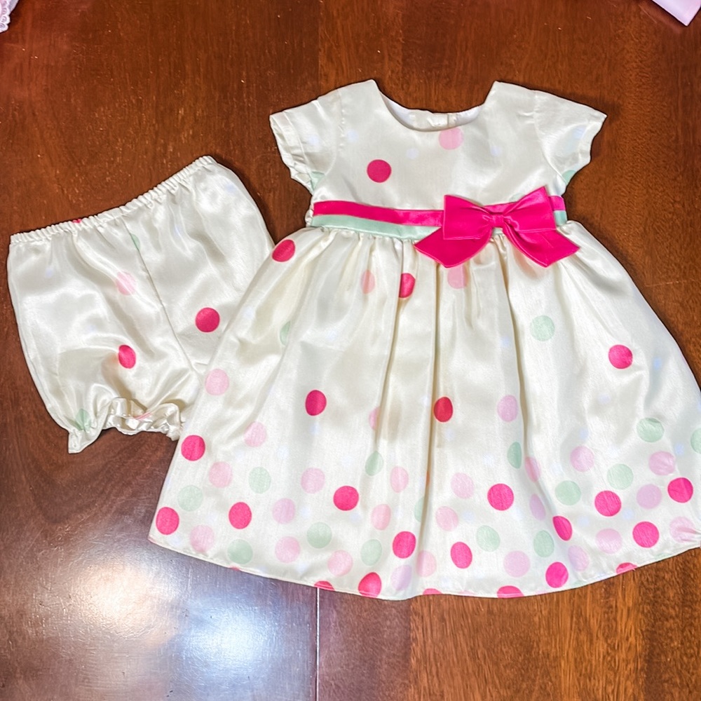 18 months fancy Easter Sunday church dress w matching bottoms formal special